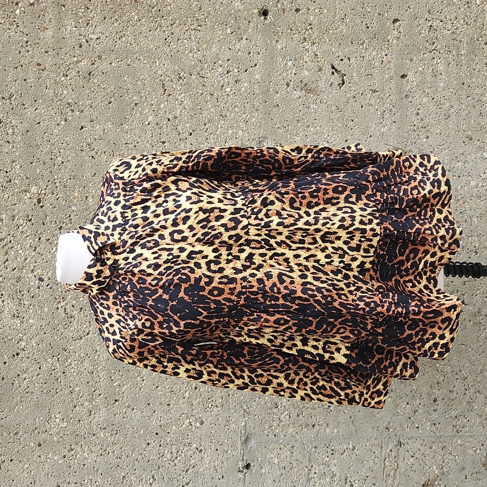 Top Shop leopard print babydoll top